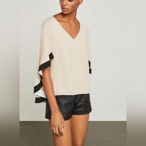 BCBGMaxAzria Charmaine Cape Top in blush - Small, good condition